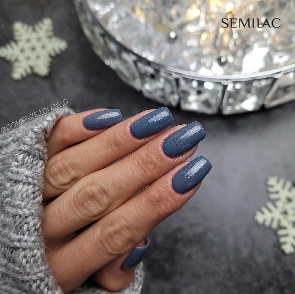 SEMILAC UV/LED Gél Lakk 7ml - 324 - Sea Blue Shimmer