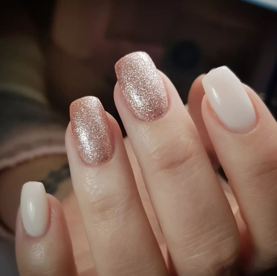 SEMILAC UV/LED Gél Lakk 7ml - 349 - Delicate Vanilla Glitter