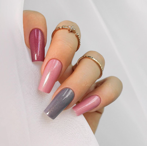 SEMILAC UV/LED Gél Lakk 7ml - 377 - HEMA FREE - Shimmer Stone Ruby