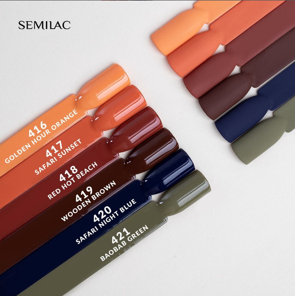 SEMILAC UV/LED Gél Lakk 7ml - 420 - HEMA FREE - Safari Night Blue