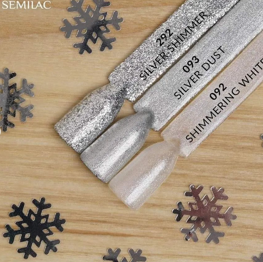 SEMILAC UV/LED Gél Lakk 7ml - 092 - Shimmering White