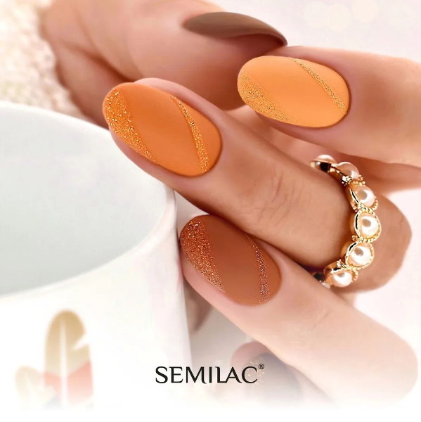 SEMILAC UV/LED Gél Lakk 7ml - 416 - HEMA FREE - Golden Hour Orange