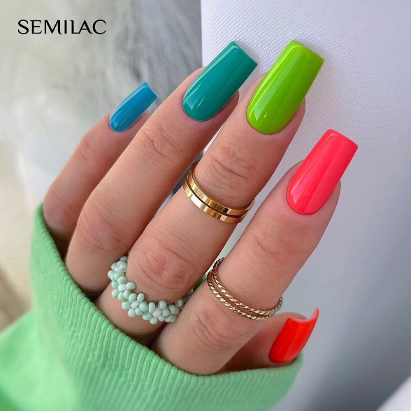 SEMILAC UV/LED Gél Lakk 7ml - 445 - HEMA FREE - Tropical Flamingo
