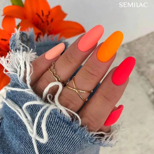 SEMILAC UV/LED Gél Lakk 7ml - 566 - Neon Orange