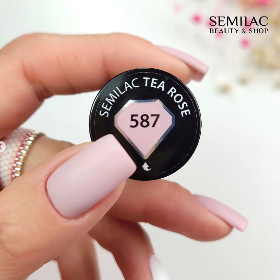 SEMILAC UV/LED Gél Lakk 7ml - 587 - HEMA FREE - Tea Rose