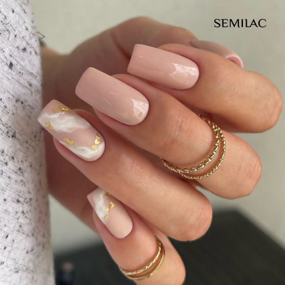 SEMILAC UV/LED Gél Lakk 7ml - 414 - HEMA FREE - Evening Sand