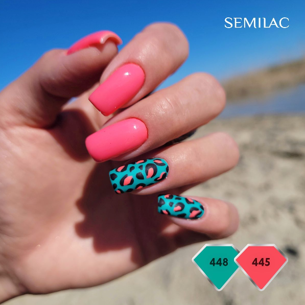 SEMILAC UV/LED Gél Lakk 7ml - 445 - HEMA FREE - Tropical Flamingo