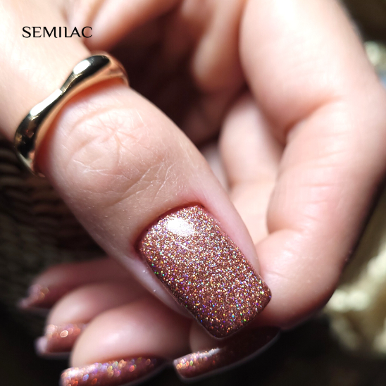SEMILAC UV/LED Gél Lakk 7ml - 458 - HEMA FREE - Sparkling Rosé