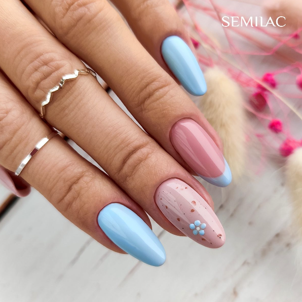SEMILAC UV/LED Gél Lakk 7ml - 587 - HEMA FREE - Tea Rose