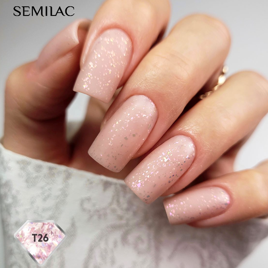 SEMILAC TOP - HEMA FREE - fixálásmentes Matte Peach Galaxy No.T26 7ML