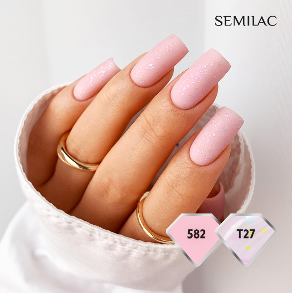 SEMILAC TOP - HEMA FREE - fixálásmentes Matte Violet Galaxy No.T27 7ML
