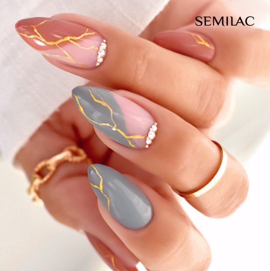 SEMILAC UV/LED Gél Lakk 7ml - 097 - Indian Roses