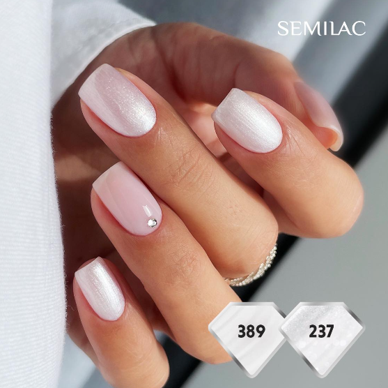 SEMILAC UV/LED Gél Lakk 7ml - 237 - HEMA FREE - White Pearl