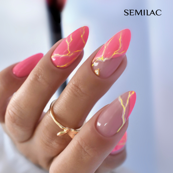 SEMILAC UV/LED Gél Lakk 7ml - 435 - HEMA FREE - Friendly Magenta