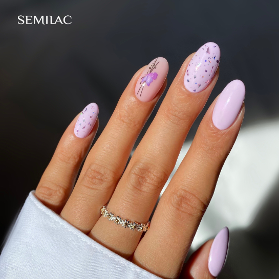 SEMILAC TOP - fixálásmentes fényzselé Flower Flakes No.T22 7ML