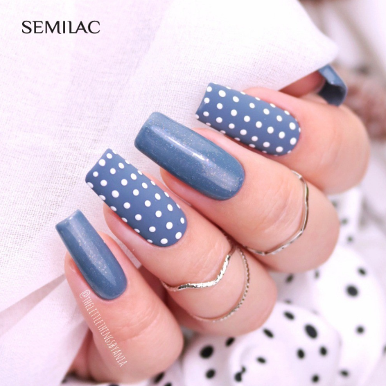 SEMILAC UV/LED Gél Lakk 7ml - 324 - Sea Blue Shimmer