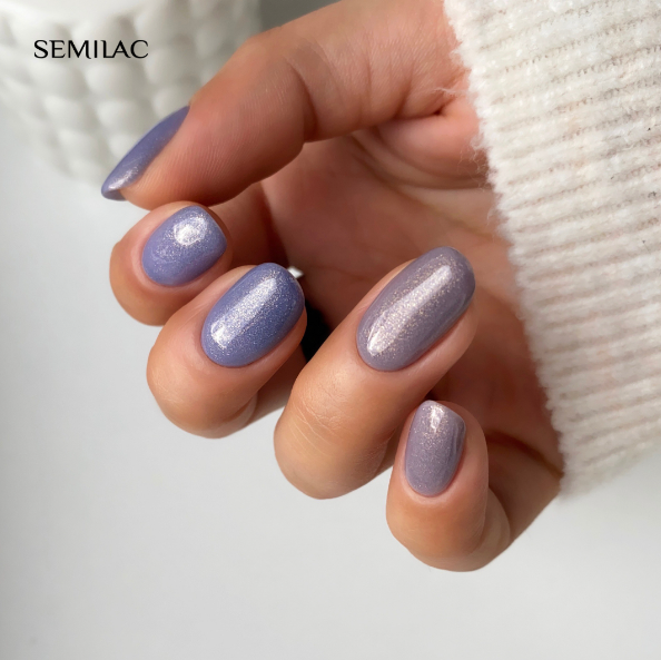 SEMILAC UV/LED Gél Lakk 7ml - 375 - HEMA FREE - Shimmer Stone Agate