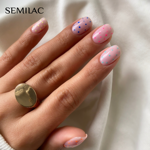 SEMILAC UV/LED Gél Lakk 7ml - 582 - HEMA FREE - Natural Rose