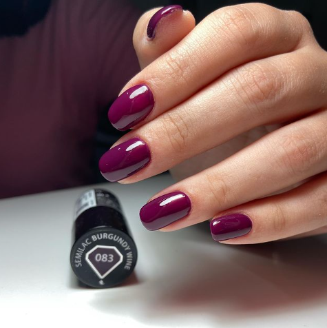 SEMILAC UV/LED Gél Lakk 7ml - 083 - Burgundy Wine