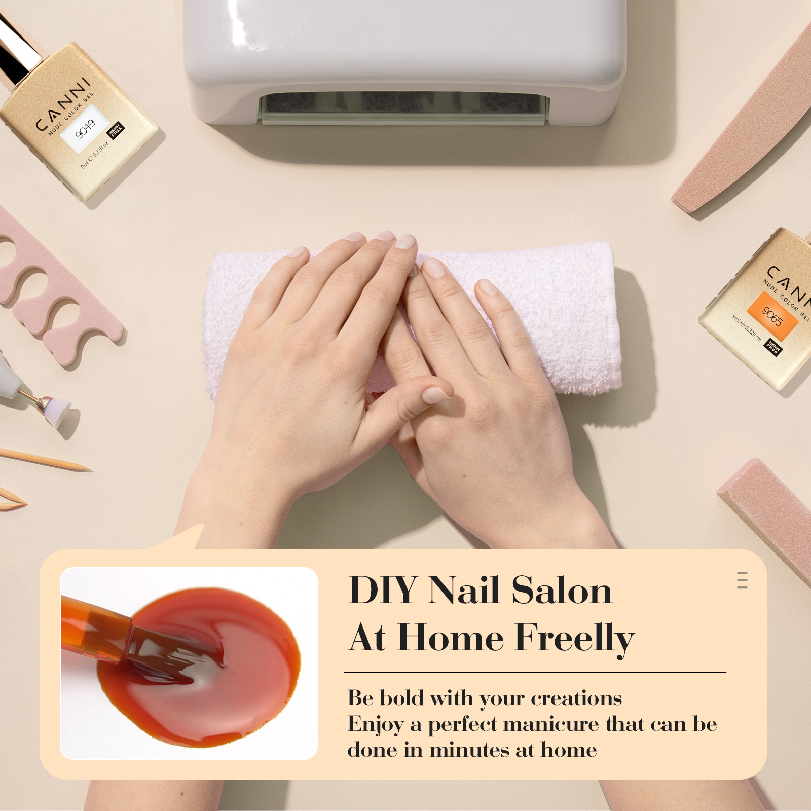 CANNI HEMA FREE UV/LED gél lakk szett (24db-os) No.CC3 Transparent series
