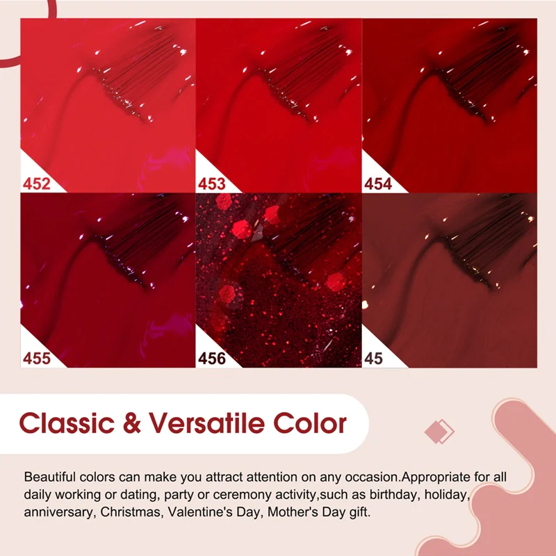 Venalisa 6 db-os UV/LED Gél lakk szett - 2205 - XMAS Red