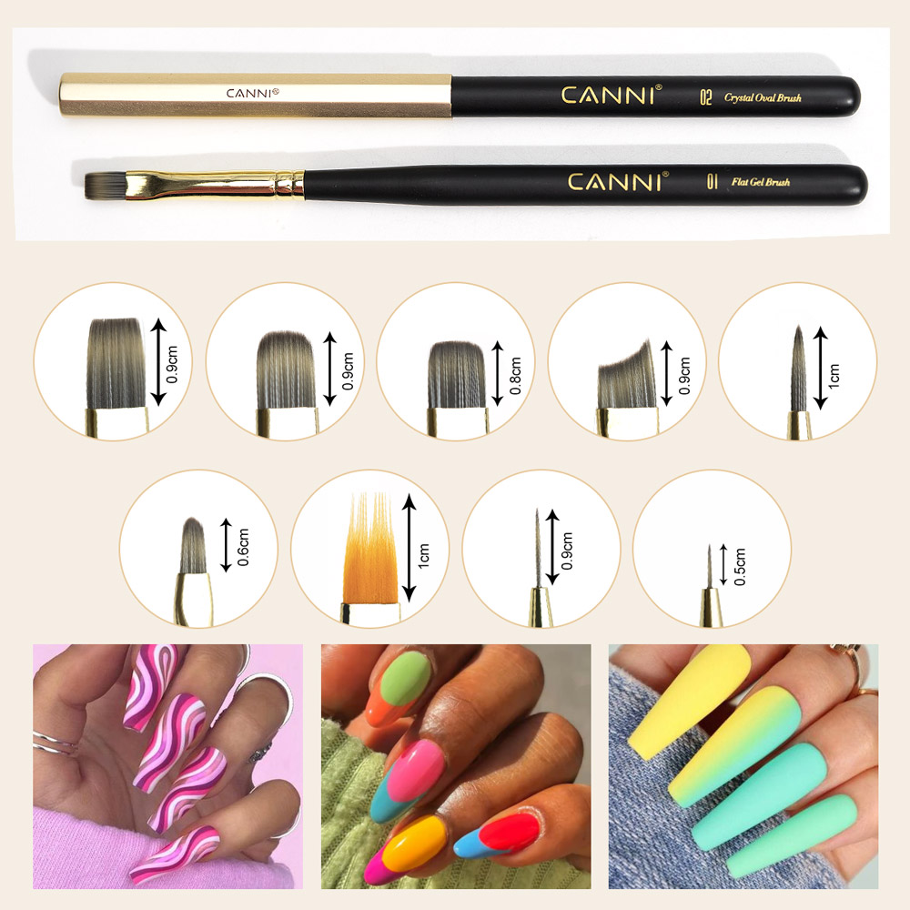 CANNI Prémium ecset No.03 - Lapos ovális ecset 8 mm