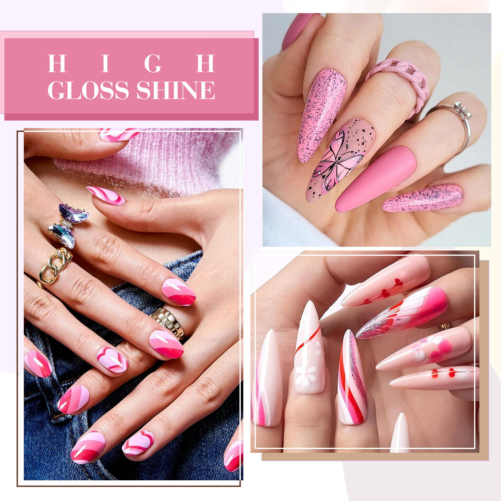 CANNI HEMA FREE UV/LED gél lakk szett 6x9ml - 2311 -  Blush Bliss Bouquet