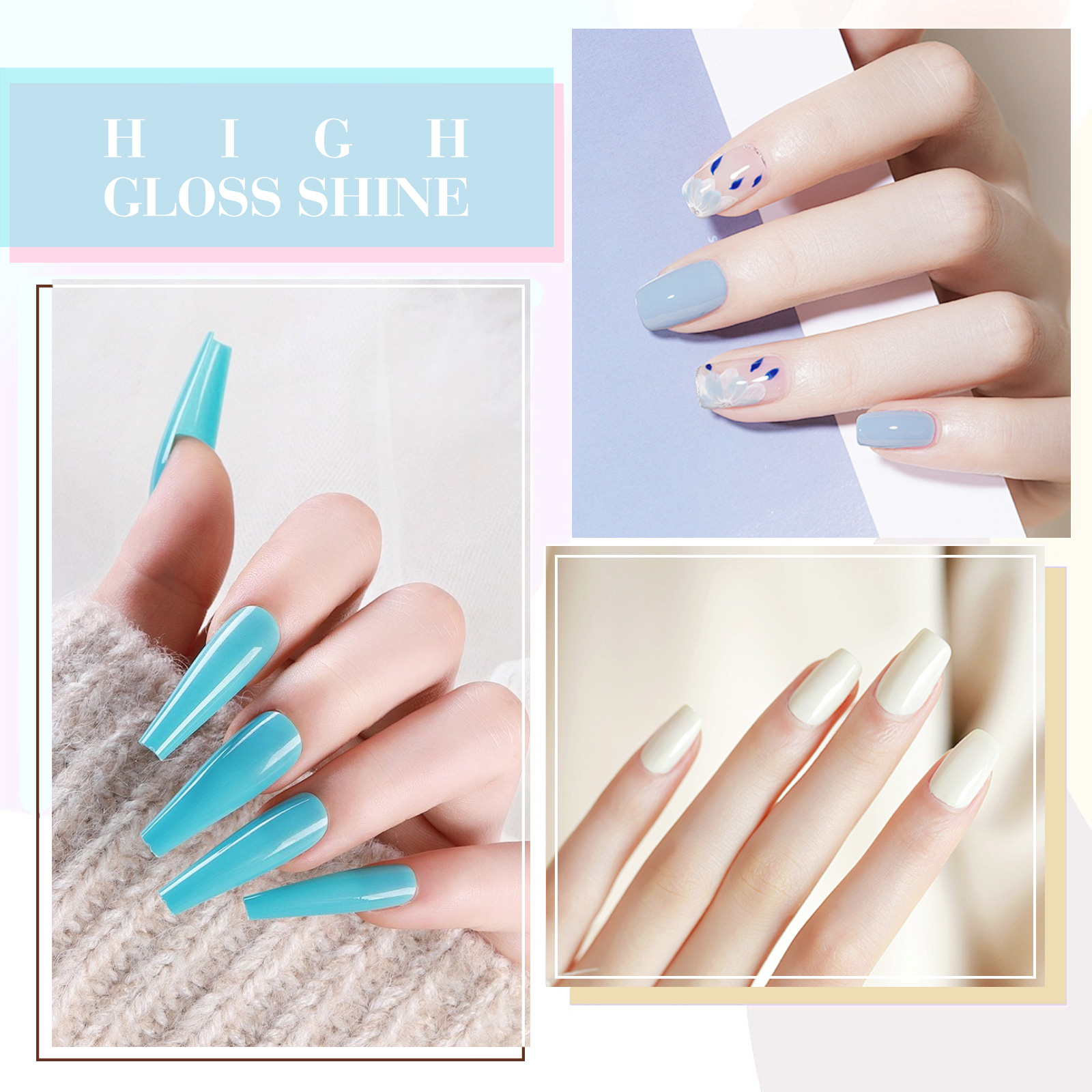 CANNI HEMA FREE UV/LED gél lakk szett 6x9ml - 2319 - Cotton Candy