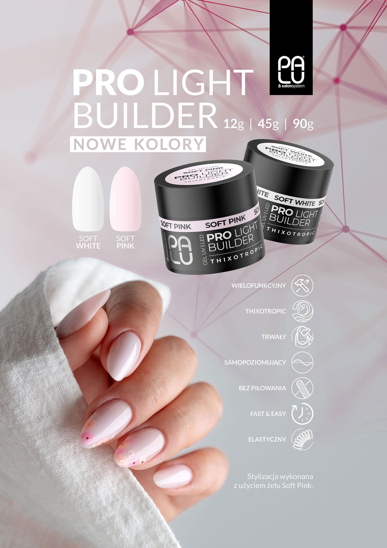 PALU Pro Light Builder építőzselé 12g - Soft White
