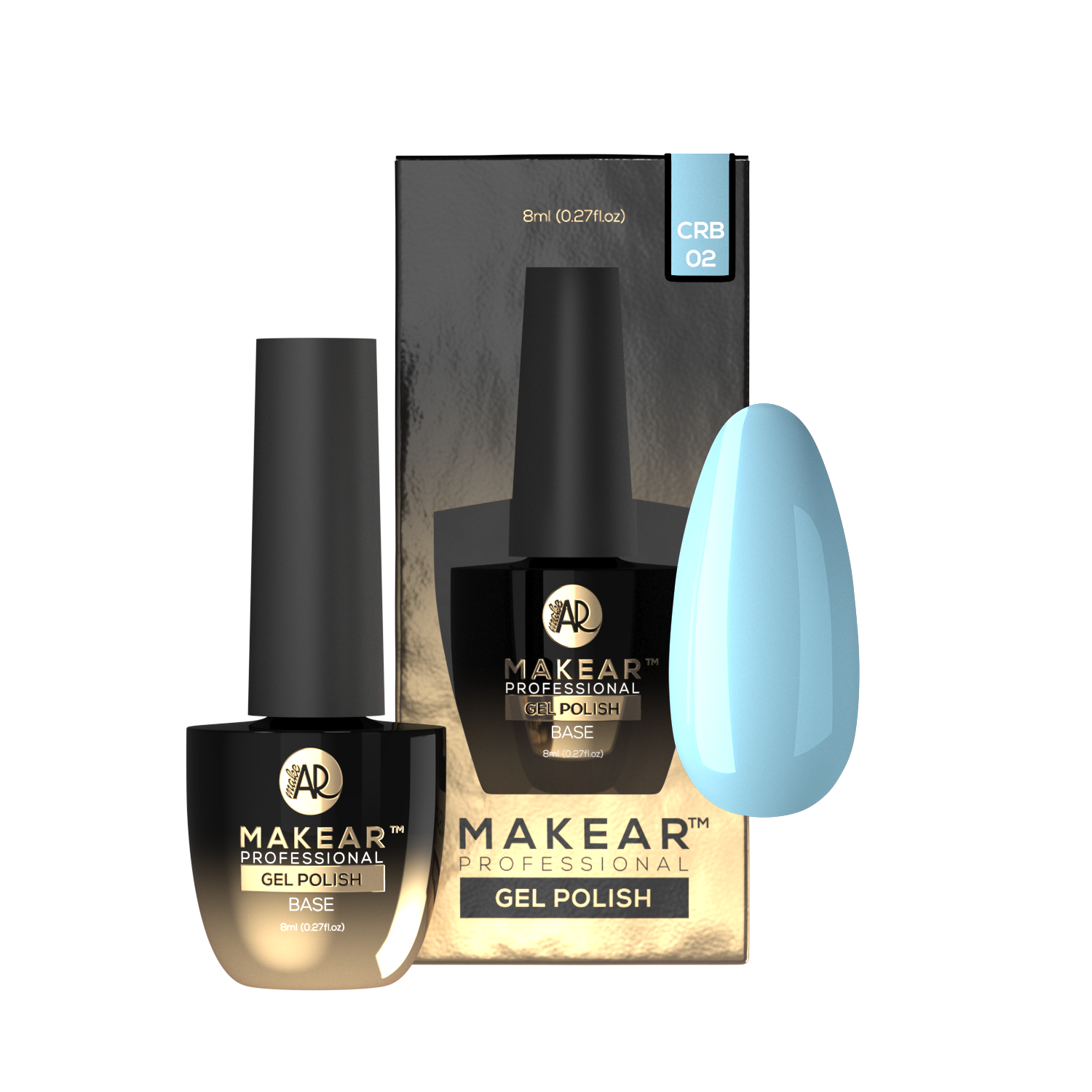 MAKEAR Color Rubber Base 8ml - CRB02 Azzure