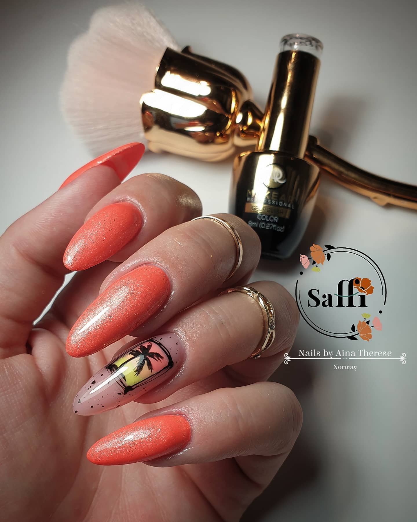 MAKEAR Glitter Neon Gel Polish 8ml No.NG03 Bora Bora Neoshine