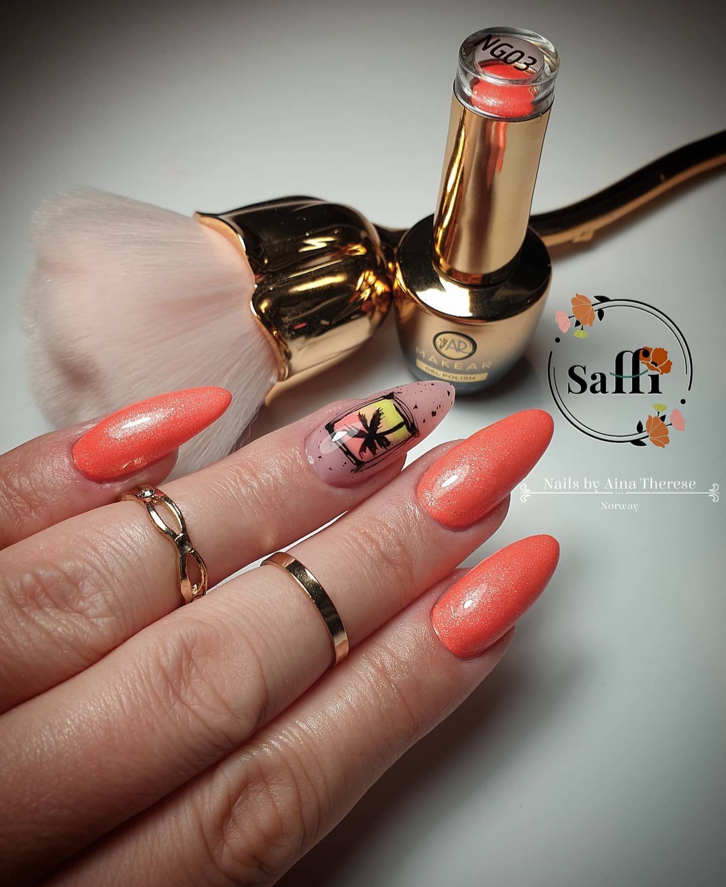 MAKEAR Glitter Neon Gel Polish 8ml No.NG03 Bora Bora Neoshine