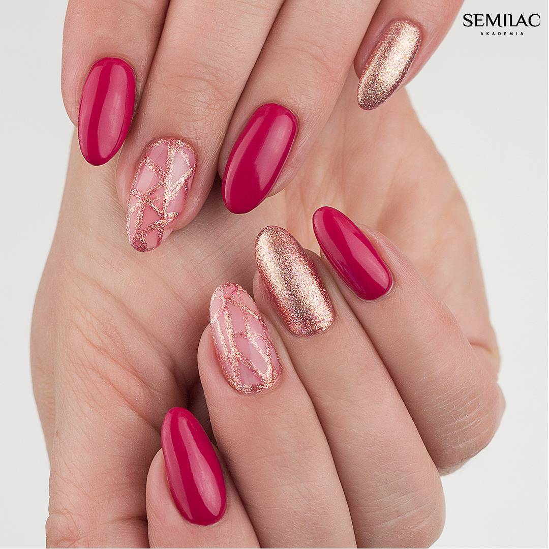 SEMILAC UV/LED Gél Lakk 7ml - 094 - Pink Gold