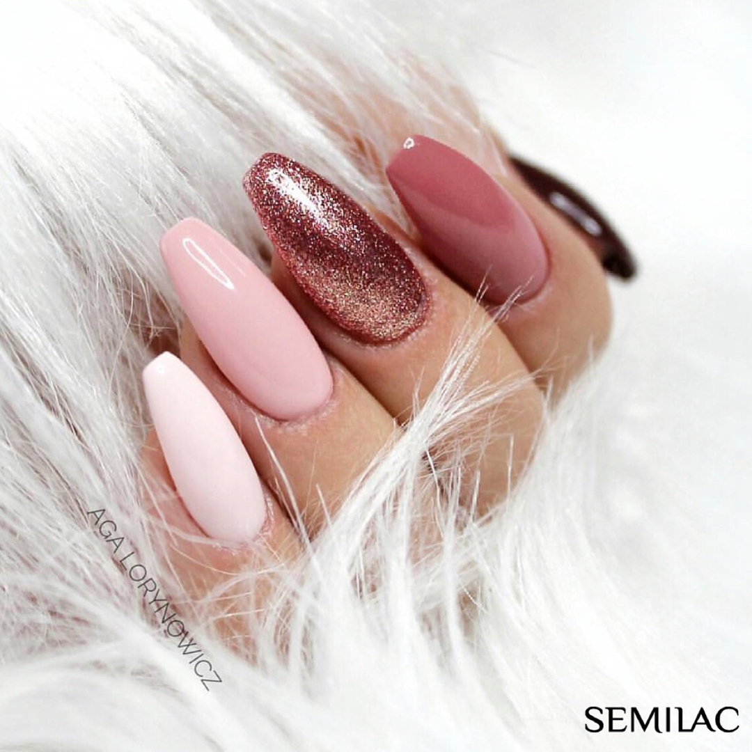 SEMILAC UV/LED Gél Lakk 7ml - 094 - Pink Gold