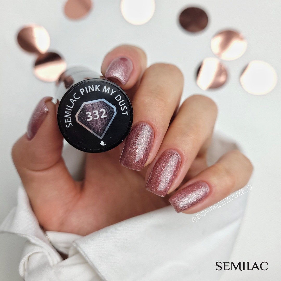 SEMILAC UV/LED Gél Lakk 7ml - 332 - Pink My Dust