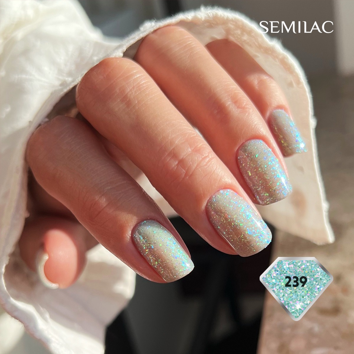 SEMILAC UV/LED Gél Lakk 7ml - 239 - Mermaid Tail