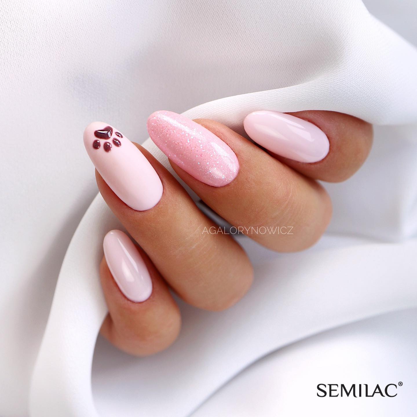 SEMILAC UV/LED Gél Lakk 7ml - 164 - Pink Crystals