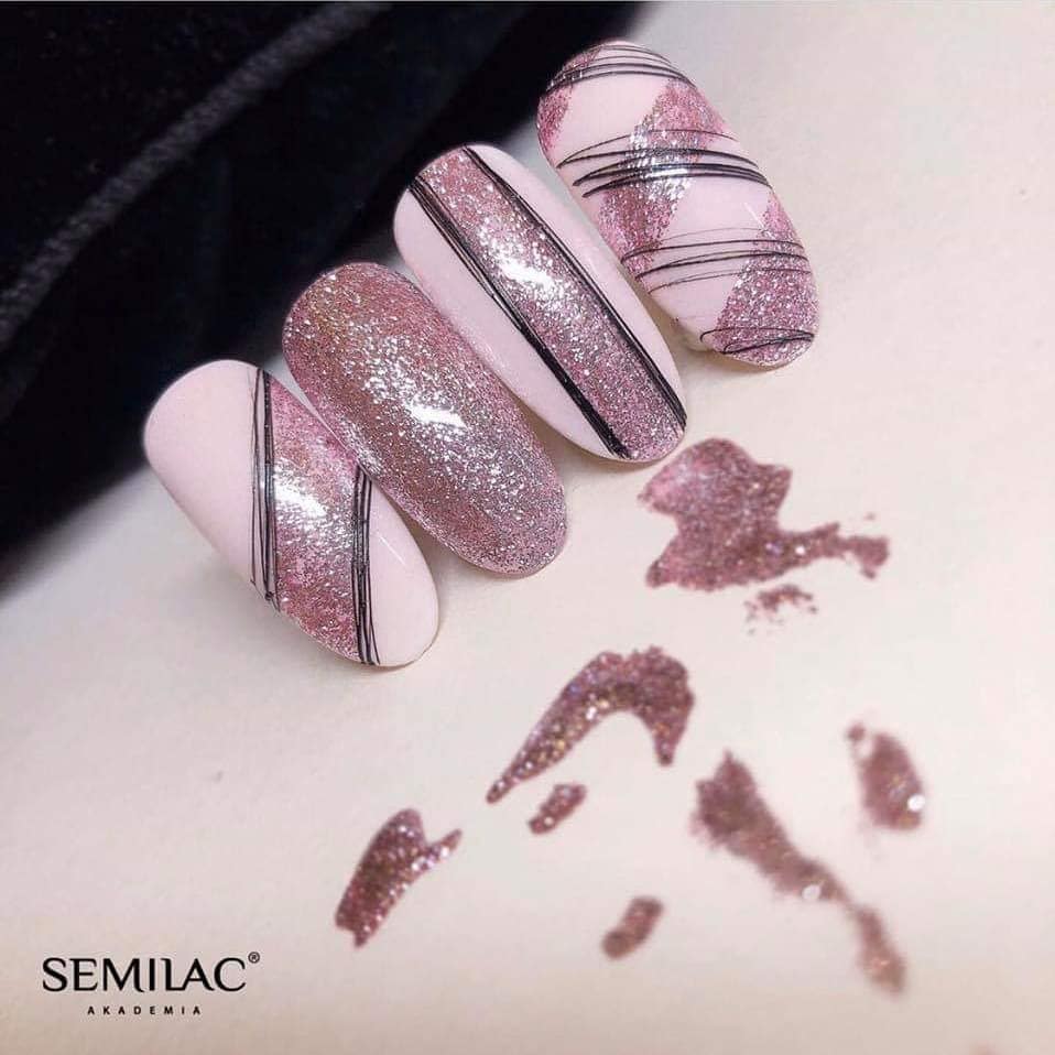 SEMILAC UV/LED Gél Lakk 7ml - 293 - Rose Gold Shimmer