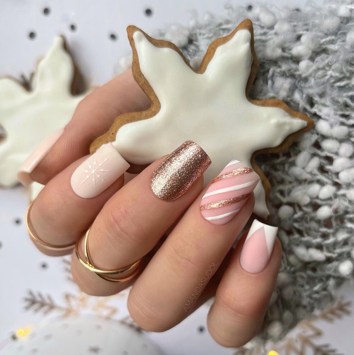 SEMILAC UV/LED Gél Lakk 7ml - 307 - Golden Icing