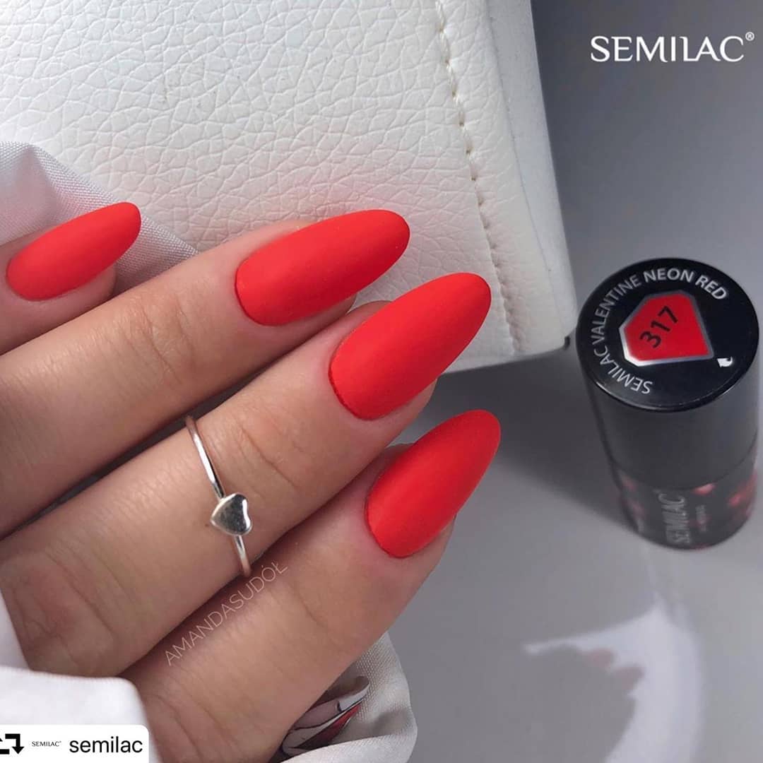 SEMILAC UV/LED Gél Lakk 7ml - 317 - Neon Red