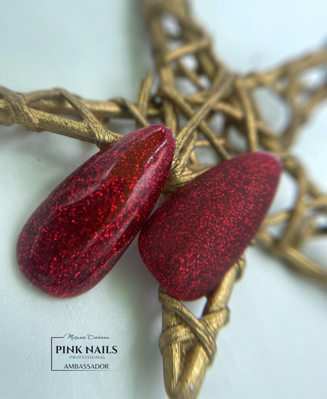 SEMILAC UV/LED Gél Lakk 7ml - 318 - Burgundy Red Glitter