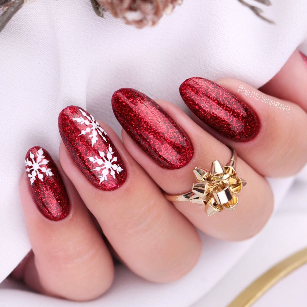 SEMILAC UV/LED Gél Lakk 7ml - 318 - Burgundy Red Glitter
