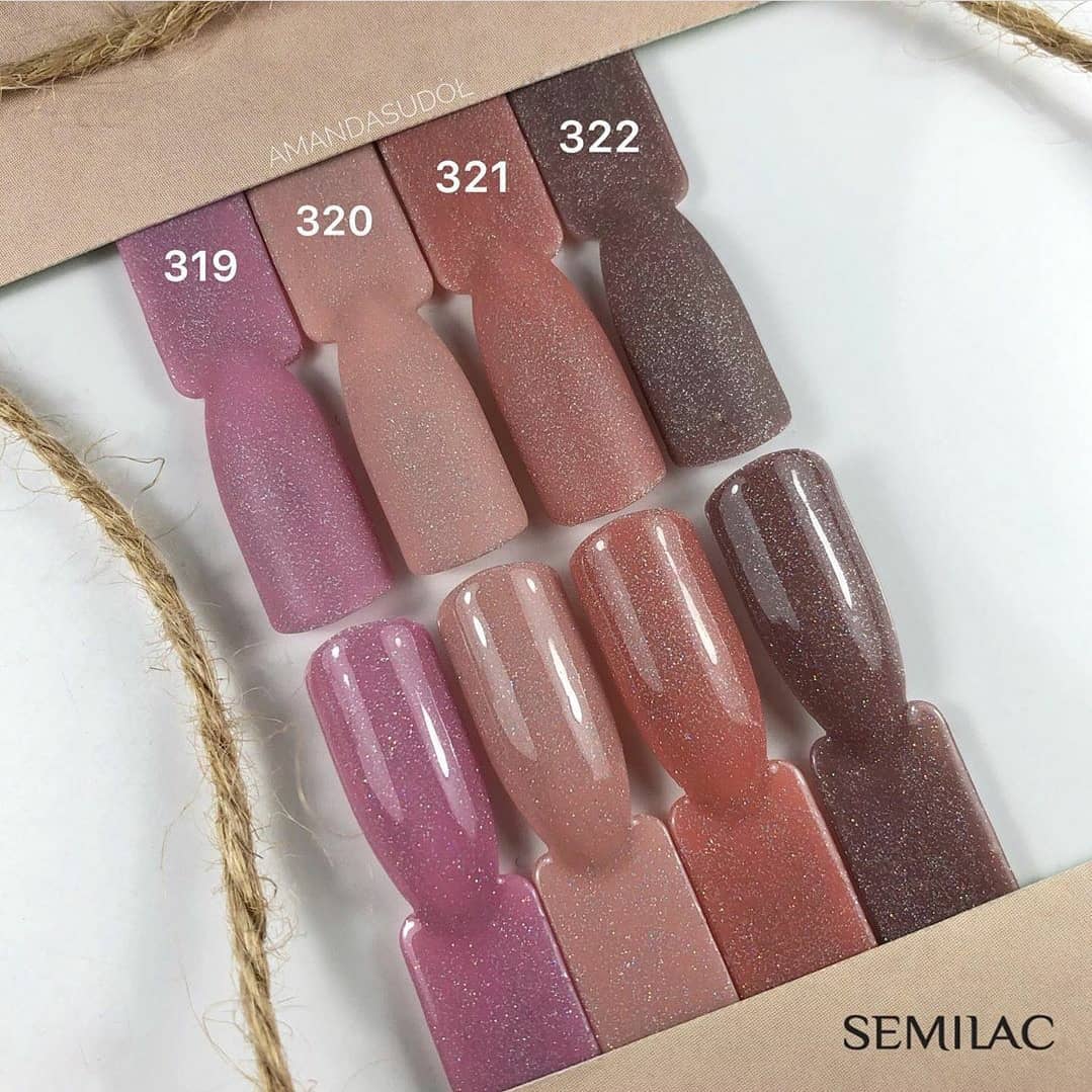 SEMILAC UV/LED Gél Lakk 7ml - 320 - Shimmer Dust Beige