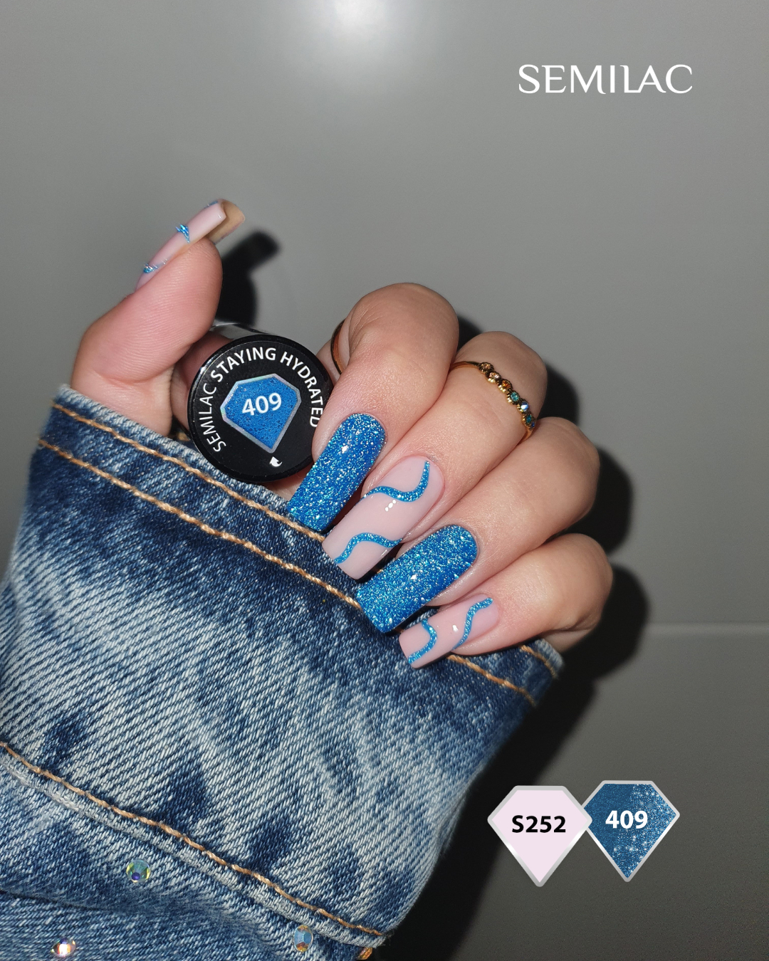 SEMILAC UV/LED Gél Lakk 7ml - 409 - Staying Hydrated