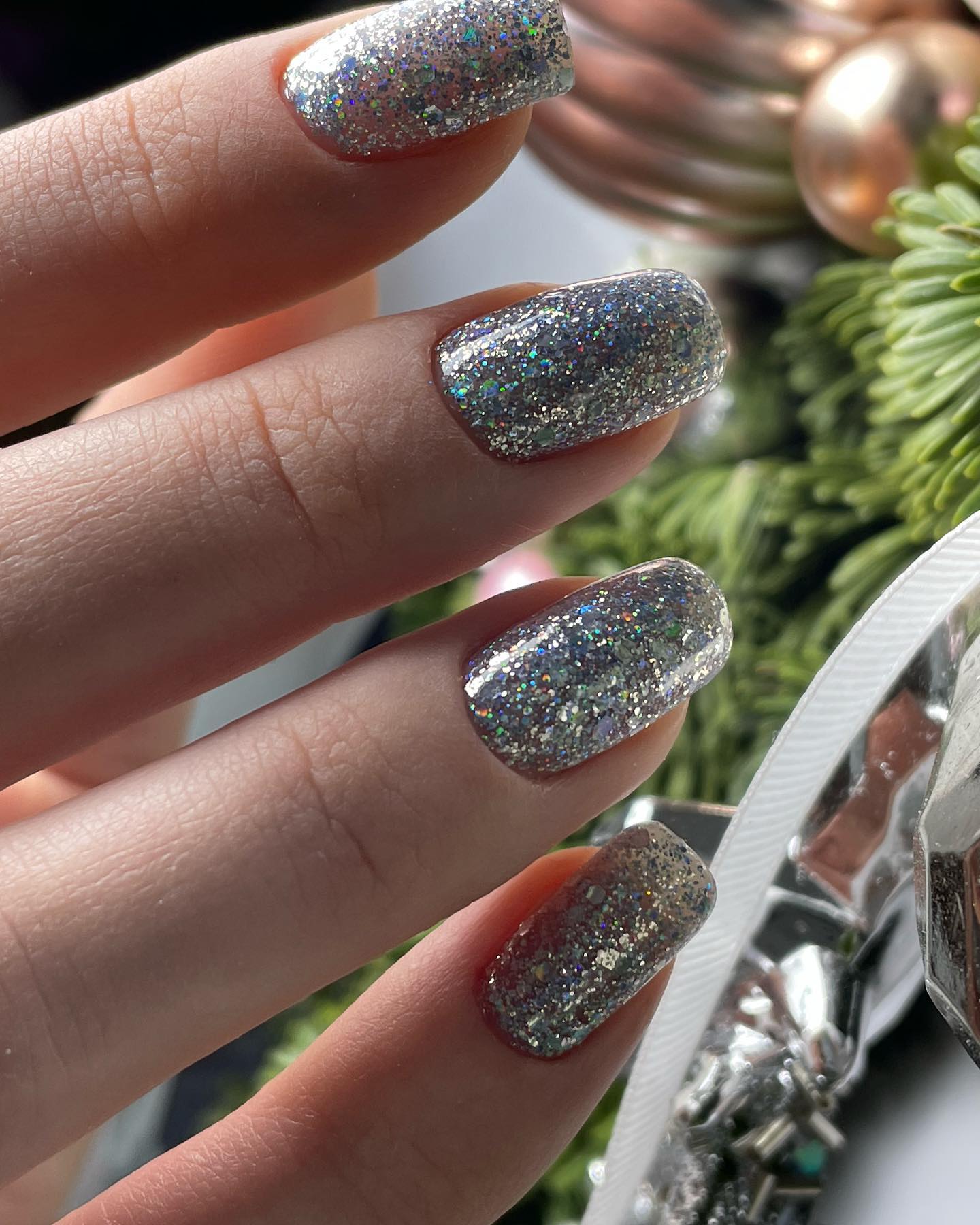 SEMILAC UV/LED Gél Lakk 7ml - 460 - HEMA FREE - Silver Fireworks