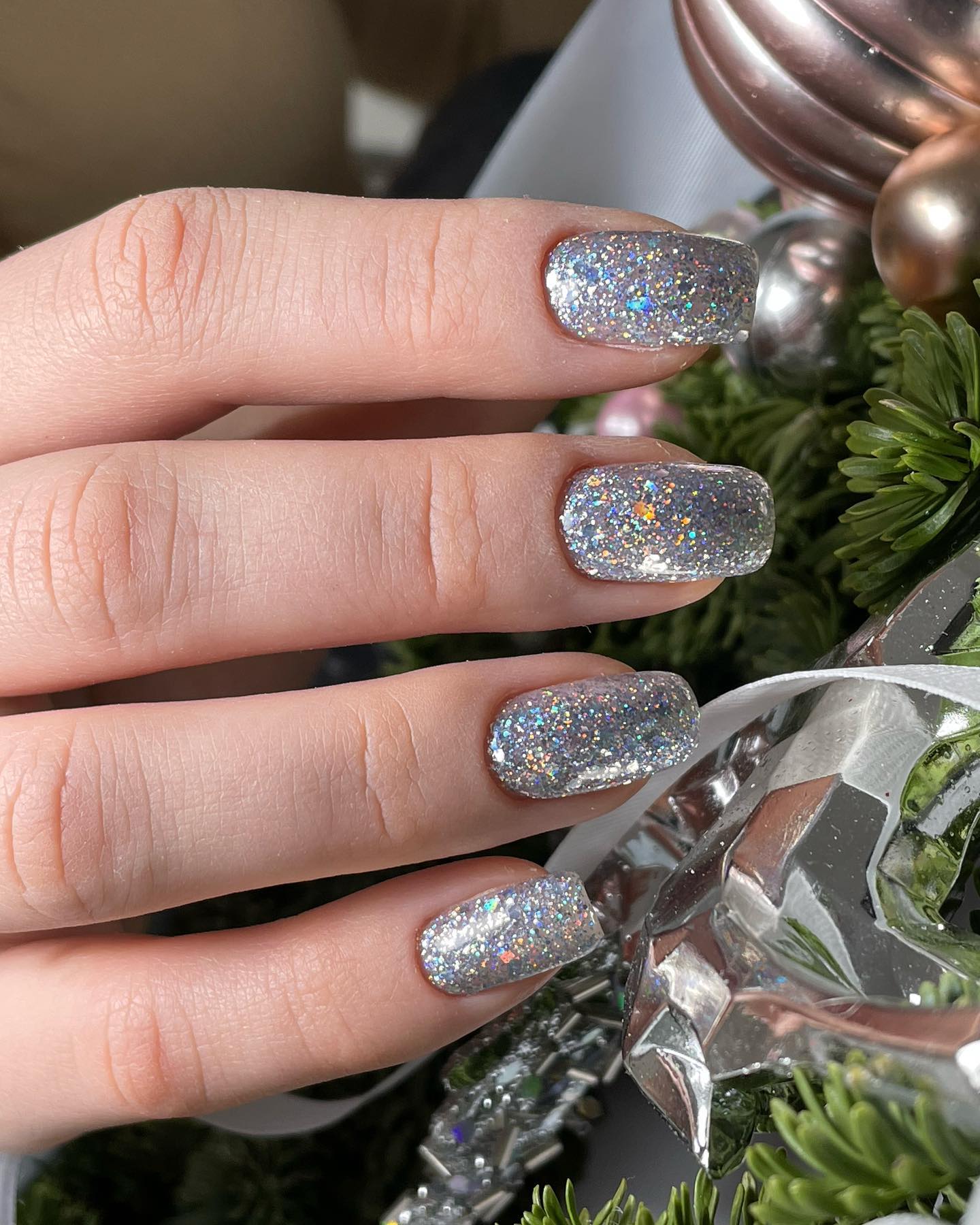 SEMILAC UV/LED Gél Lakk 7ml - 460 - HEMA FREE - Silver Fireworks