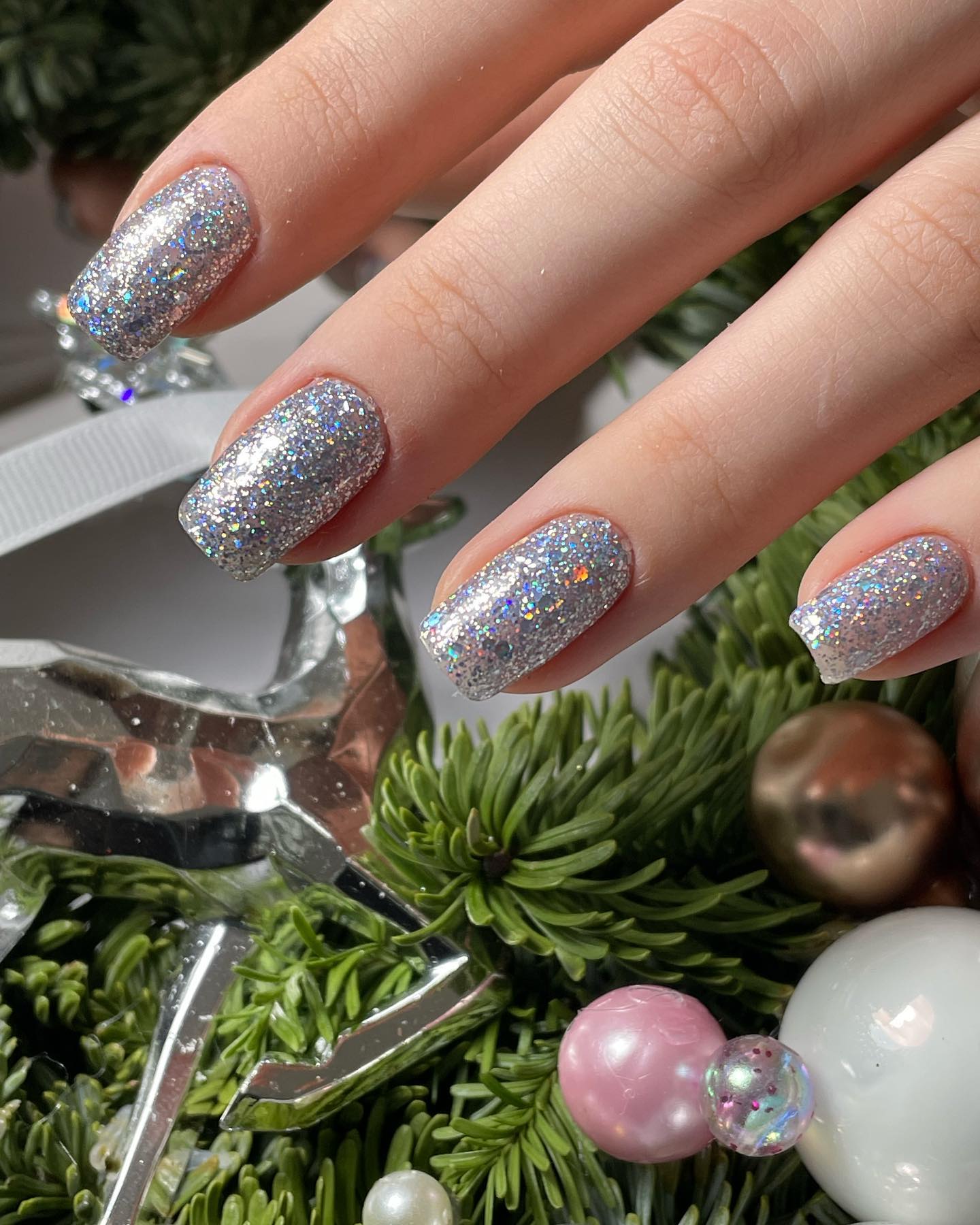 SEMILAC UV/LED Gél Lakk 7ml - 460 - HEMA FREE - Silver Fireworks