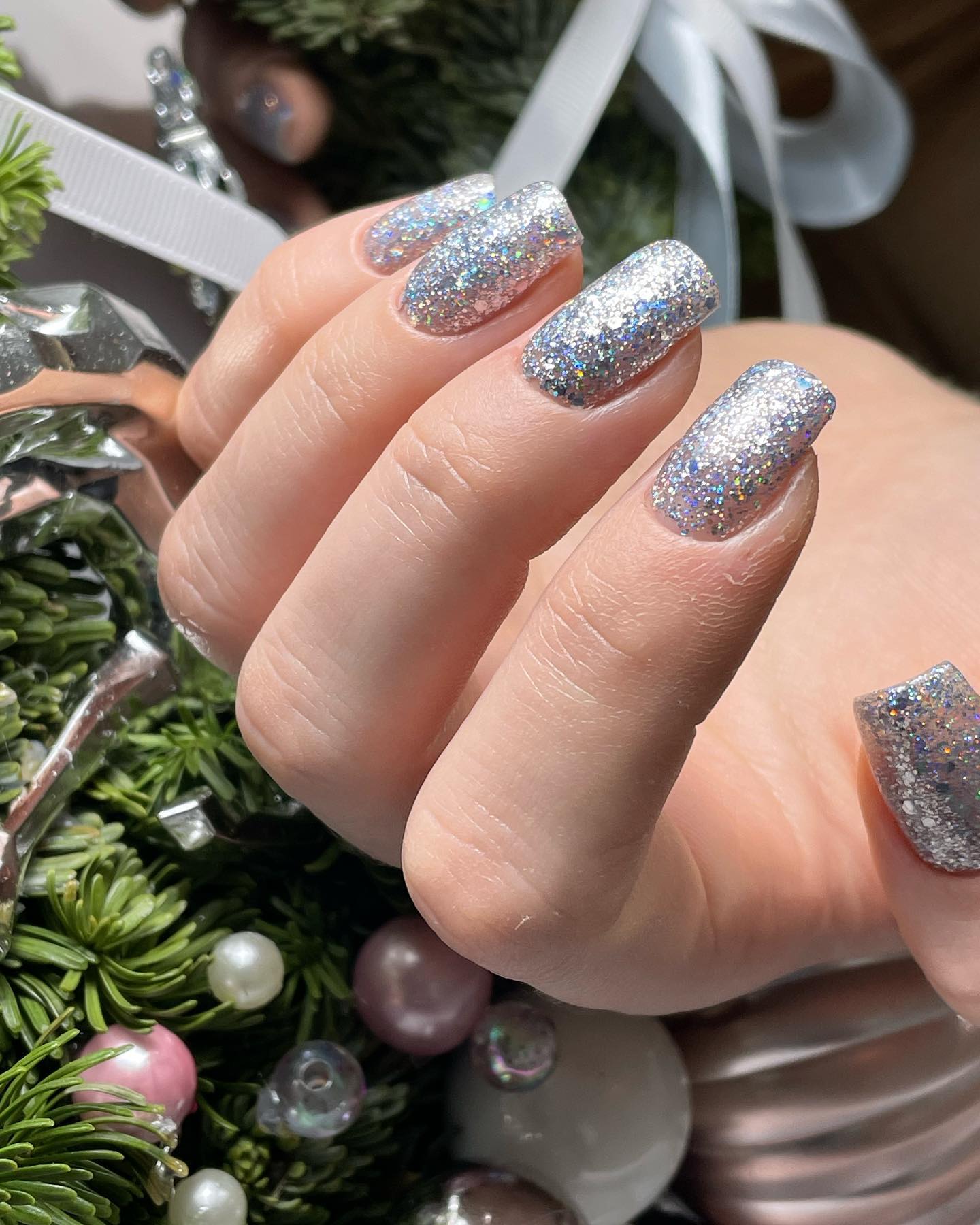 SEMILAC UV/LED Gél Lakk 7ml - 460 - HEMA FREE - Silver Fireworks