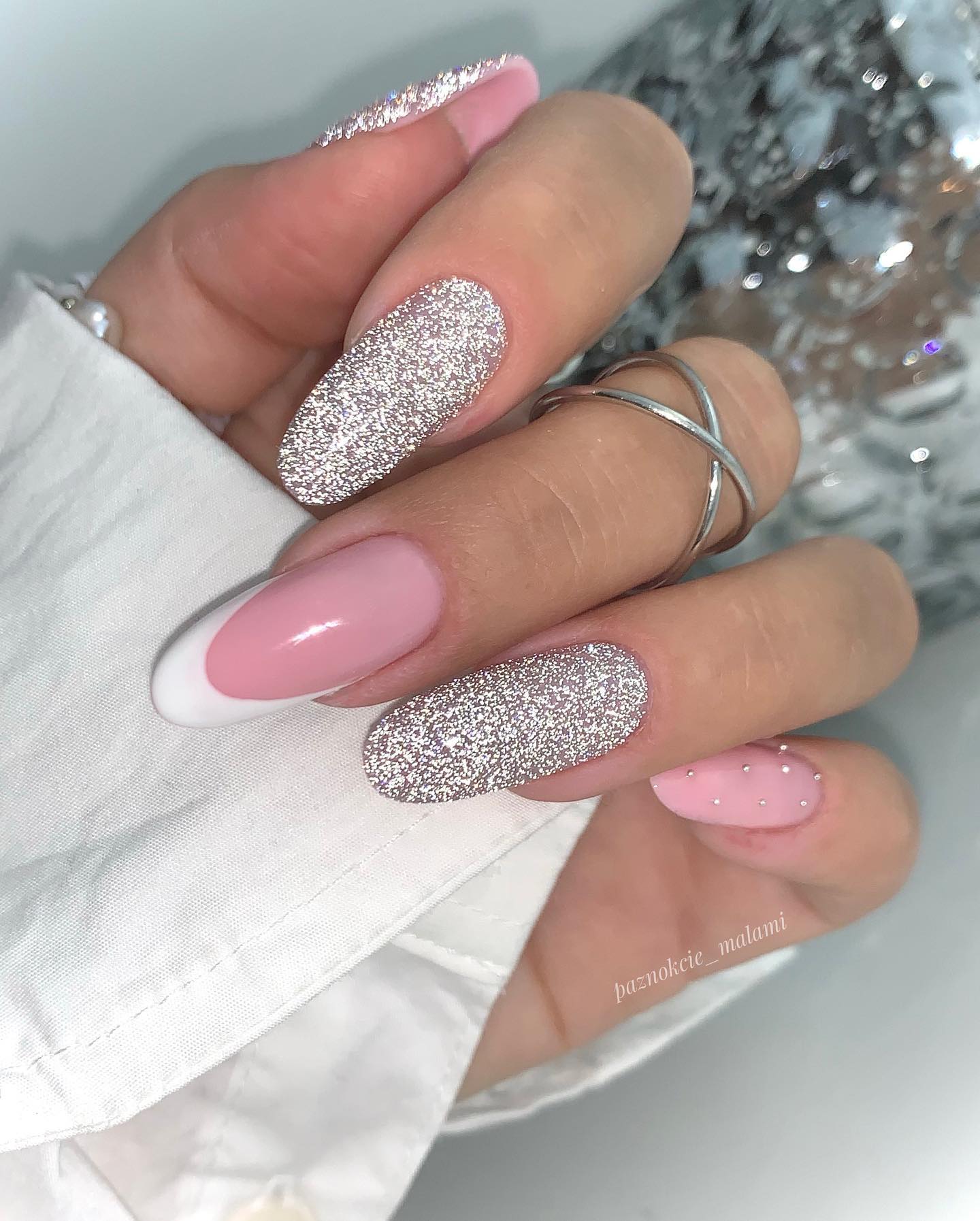SEMILAC UV/LED Gél Lakk 7ml - 461 - HEMA FREE - Hollywood Silver