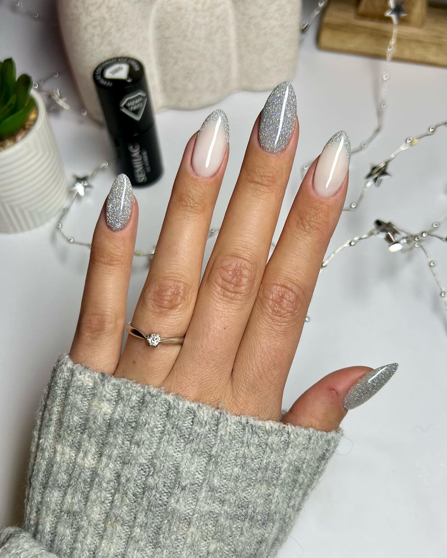 SEMILAC UV/LED Gél Lakk 7ml - 461 - HEMA FREE - Hollywood Silver